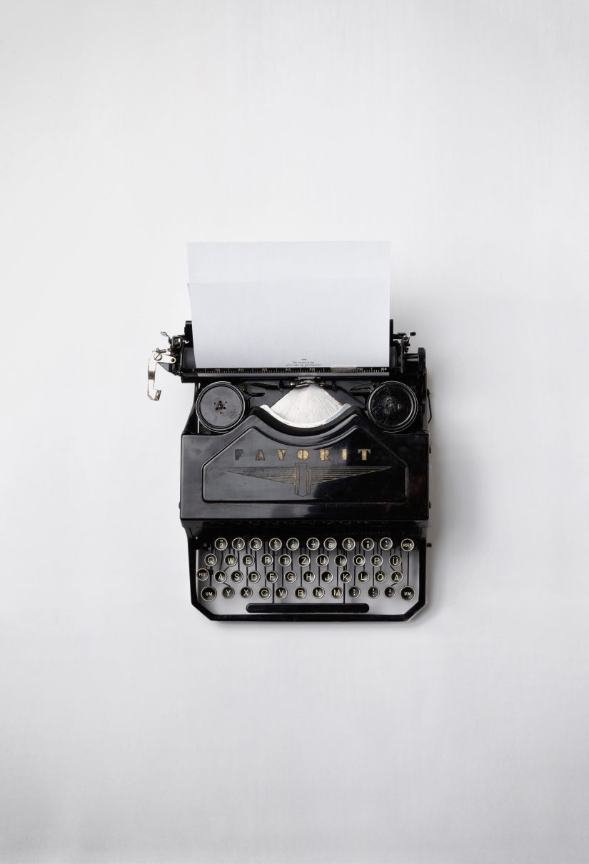 Typewriter blank page